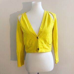 Vintage Just Cavalli crop wool cardigan y2k preppy twee academia school casual